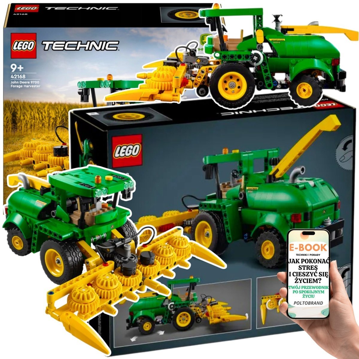 ZESTAW PREZENT LEGO KOMBAJN Technic JOHN DEERE 9700 Dla Chłopców i Dziewczynek Idealny PREZENT URODZINOWY NA DZIEŃ DZIECKA ŚWIĘTA + EBOOK-1