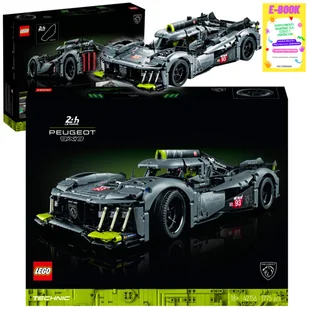 LEGO KLOCKI TECHNIC - PEUGEOT 9X8 Le Mans Hybrid Hypercar 42156 KLOCKI AUTO PREZENT + EBOOK - Klocki - miniaturka - grafika 1