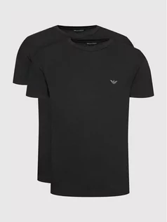 Koszulki męskie - Emporio Armani Underwear Komplet 2 t-shirtów 111267 2R720 17020 Czarny Slim Fit - grafika 1