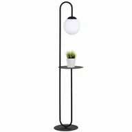 Lampy stojące - Lampa podłogowa stojąca Bari czarno-biała 1xE14x10W wym: 150 x 30 x 30 cm szkło Emibig - miniaturka - grafika 1
