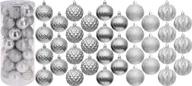 Bombki - Christmas decoration BOMBKA DEKORACYJNA PLASTIKOWA 6CM SET 35 SZT SREBRNA - miniaturka - grafika 1