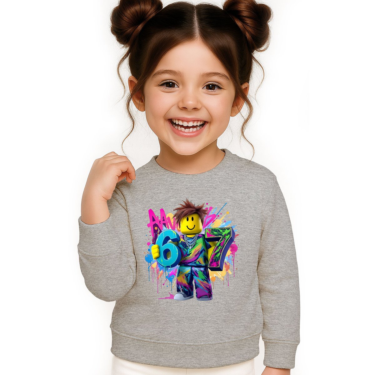 BLUZA DZIECIĘCA 67 SIX SEVEN VIRAL ROBLOX 110-116 DLA CHŁOPCA DZIEWCZYNKI