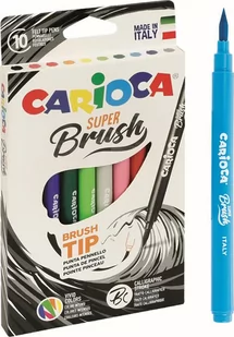 Carioca Pisaki 10 kolorów Brush Tip 42937 - Przybory szkolne - miniaturka - grafika 3