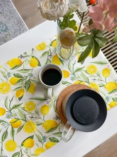Bieżnik na stół plamoodporny ze wzorem Cytrynki - Obrusy i serwetki - miniaturka - grafika 1