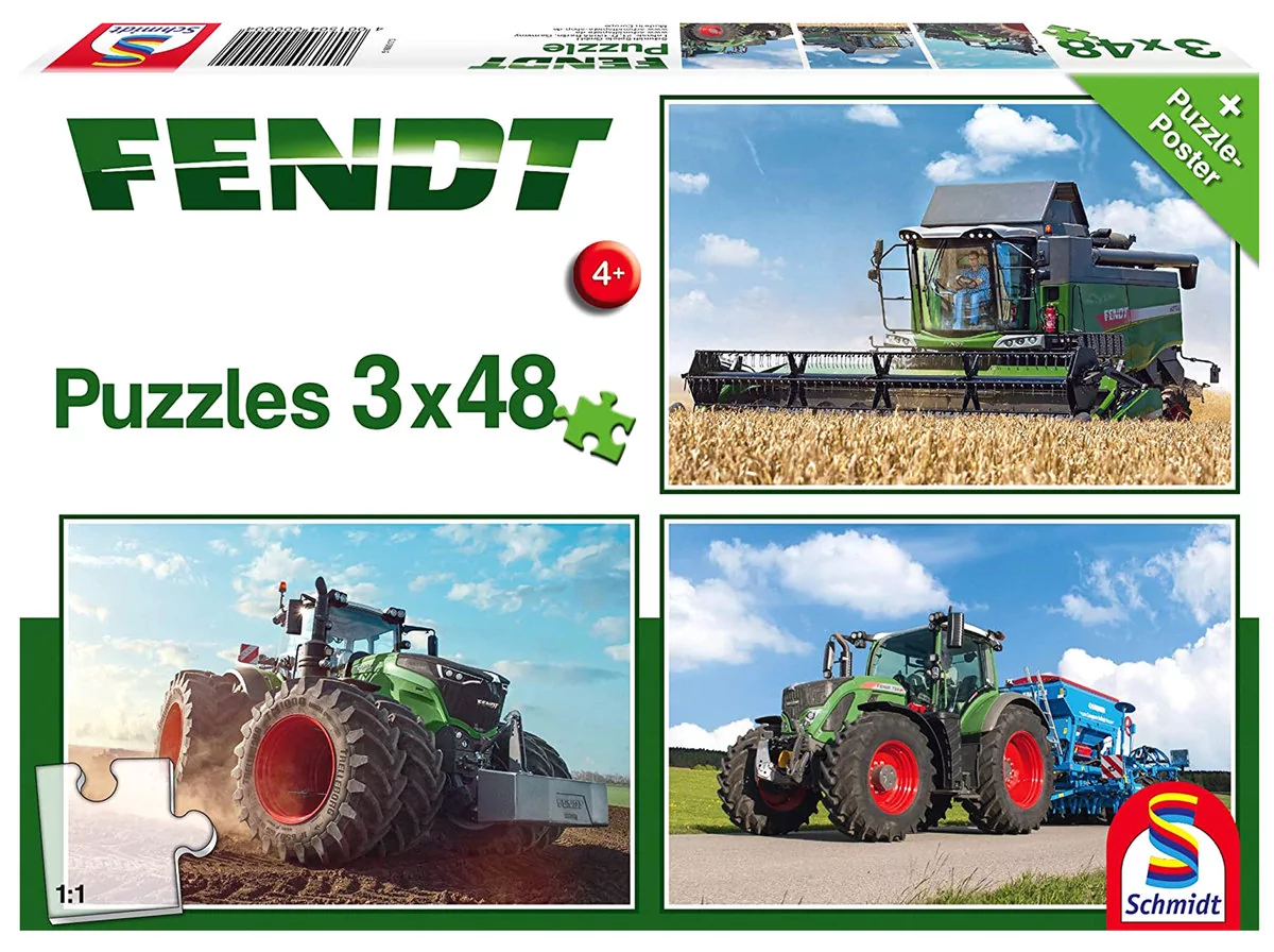 Schmidt Spiele puzzle 56221 części Standard 3 X 48 Fendt 1050/724 Vario/6275l 56221