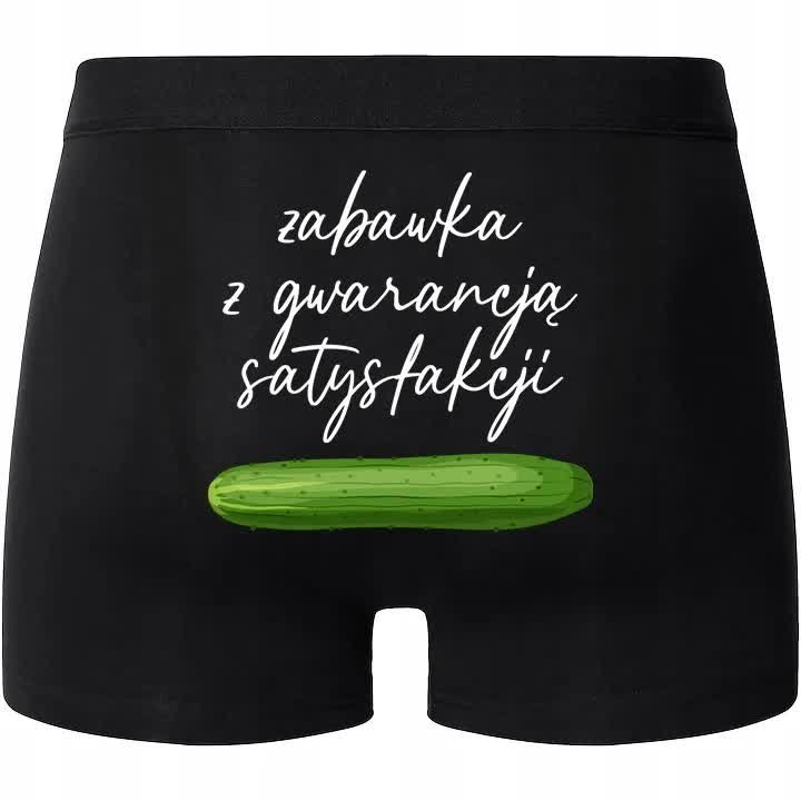 Bokserki Męskie GWARANCJA SATYSFKACJI Zabawny Prezent Na Walentynki Rozm M