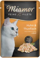Mokra karma dla kotów - Miamor Feine Filets w galarecie, 24 x 100 g - Kurczak i tuńczyk - miniaturka - grafika 1