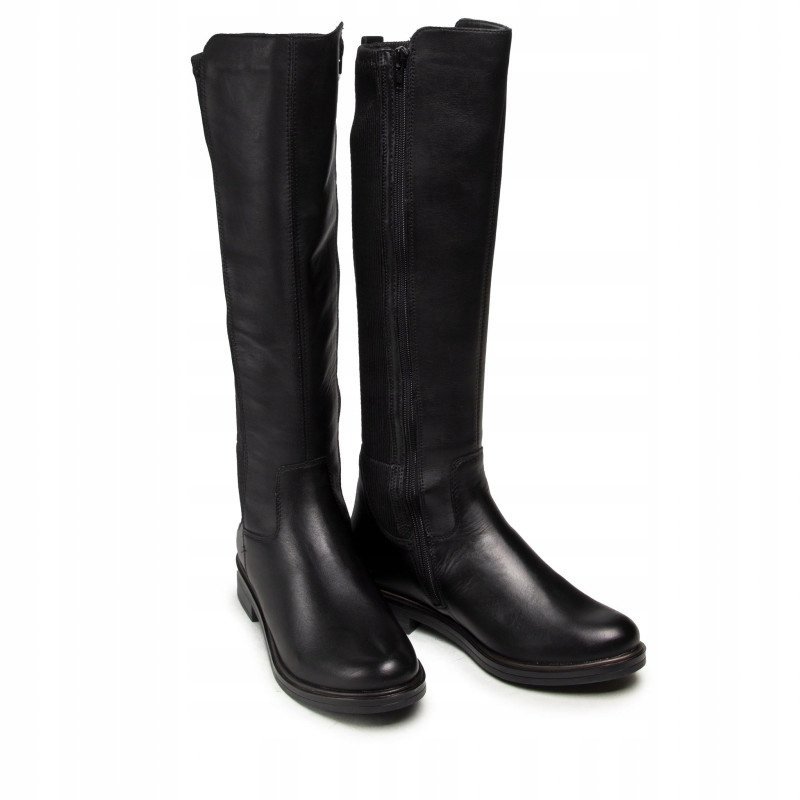 REMONTE KOZAKI CZARNE NA ZAMEK ZE SKÓRĄ 40 JWA