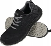 Obuwie robocze - Reis BRDROP S1 SR FO Półbuty bezpieczne stalowy podnosek tkanina podeszwa antypoślizgowa olejoodporna antystatyczna czarno-szary 41 - miniaturka - grafika 1