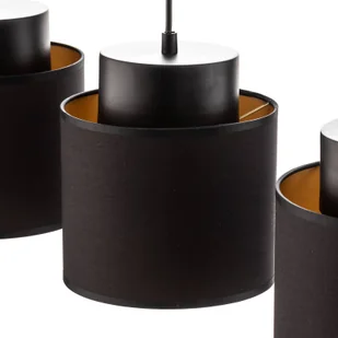 Żyrandol Soho cylindryczny czarny/złoty - Lampy sufitowe - miniaturka - grafika 5