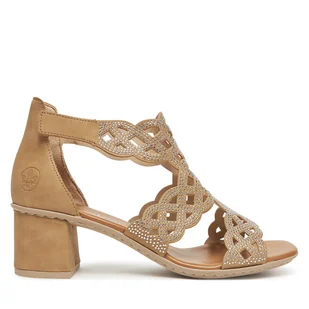 Sandały Rieker 64773-61 Beżowy - Sandały damskie - miniaturka - grafika 1