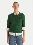 Swetry damskie - Tommy Hilfiger Sweter WW0WW43586 Zielony Regular Fit - miniaturka - grafika 1