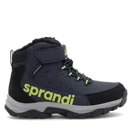 Buty dla chłopców - Trzewiki Sprandi WINTER WAVE SCP86-25067 Granatowy - miniaturka - grafika 1