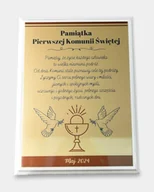 Pasmanteria - Grawerowana Pamiątka Komunijna A4 z Życzeniami - miniaturka - grafika 1