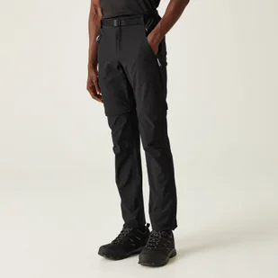 Regatta Męskie Spodnie Trekkingowe Xert Stretch Iii Zip Off Czarny, Rozmiar: 44 R - Spodnie męskie - miniaturka - grafika 1