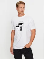 Koszulki męskie - KARL LAGERFELD T-Shirt 755061 534241 Biały Regular Fit - miniaturka - grafika 1
