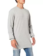 Bluzy męskie - Urban Classics Męska bluza z długim rękawem, polar Crewneck, szary (grey 111), S - miniaturka - grafika 1