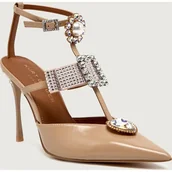 Czółenka - Kurt Geiger Skórzane szpilki BOW POINT GLADIATOR - miniaturka - grafika 1