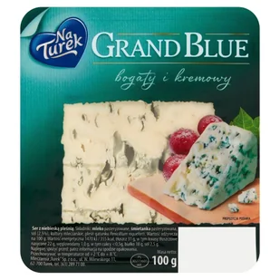 NaTurek Grand Blue Ser z niebieską pleśnią bogaty i kremowy 100 g - Sery - miniaturka - grafika 1