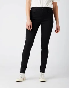 Wrangler High Rise Skinny Damskie Spodnie Jeansowe Future Black W27H4230N-W28 L32 - Spodnie damskie - miniaturka - grafika 1