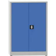 Pozostałe wyposażenie warsztatu - PARTNER B2B Warsztatowa szafa półkowa na narzędzia KOVONA JUMBO, 2 półki, spawana, 800 x 500 x 1150 mm, szara / niebieska 178638 - miniaturka - grafika 1