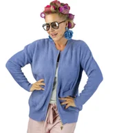 Swetry damskie - Krótki kardigan sweter rozpinany z puszystej dzianiny "COCO CHIC"-L/XL - miniaturka - grafika 1