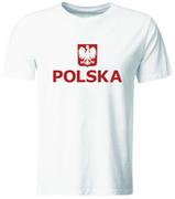 Koszulki sportowe męskie - Koszulka męska Kibica Reprezentacji Polski, biała, rozmiar M - miniaturka - grafika 1