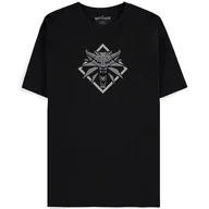 Gadżety dla graczy - Koszulka DIFUZED The Witcher Wolf ( XL) Czarny - miniaturka - grafika 1