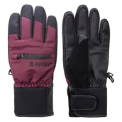 Rękawice narciarskie - Damskie Rękawice HI-TEC LADY VOGAN M000263063 – Czarny - miniaturka - grafika 1