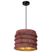 Lampy sufitowe - Lucide Togo 10407/25/66 lampa wisząca zwis 1x60W E27 różowa/czarna - miniaturka - grafika 1