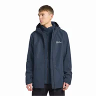 Kurtki męskie - Męska kurtka Jack Wolfskin TAUBENBERG 3IN1 JKT M midnight sky - L - miniaturka - grafika 1
