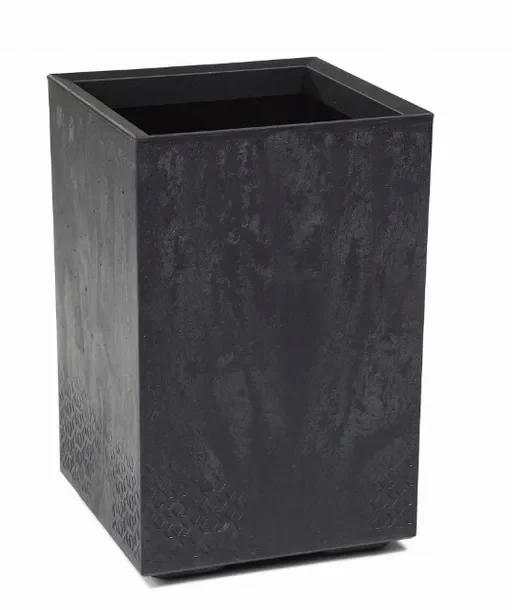 Kwietnik doniczka Karo 40x40x60 ECO recycled - czarny beton zewnętrzna