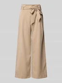 Spodnie damskie - Spodnie o kroju regular fit z talią typu paperbag model ‘MARSA’ - miniaturka - grafika 1