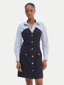 Sukienki - Morgan Sukienka koszulowa 261-RIVOL Granatowy Slim Fit - miniaturka - grafika 1