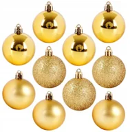 Bombki - Bombki choinkowe nietłukące złote 5 cm 10 szt. - miniaturka - grafika 1