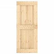 Drzwi wewnętrzne - Drzwi przesuwne z osprzętem, 85x210 cm, lite drewno sosnowe 8721012081673 - miniaturka - grafika 1