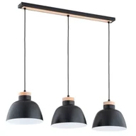 Lampy sufitowe - Lorien lampa wisząca 3xE27 czarna/drewno 62389 - miniaturka - grafika 1