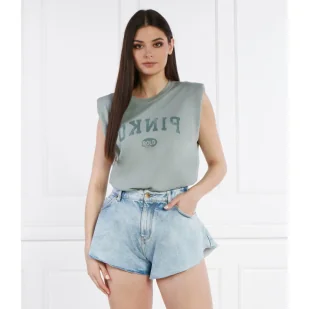 Pinko T-shirt CACAO | Regular Fit - Koszulki i topy damskie - miniaturka - grafika 1