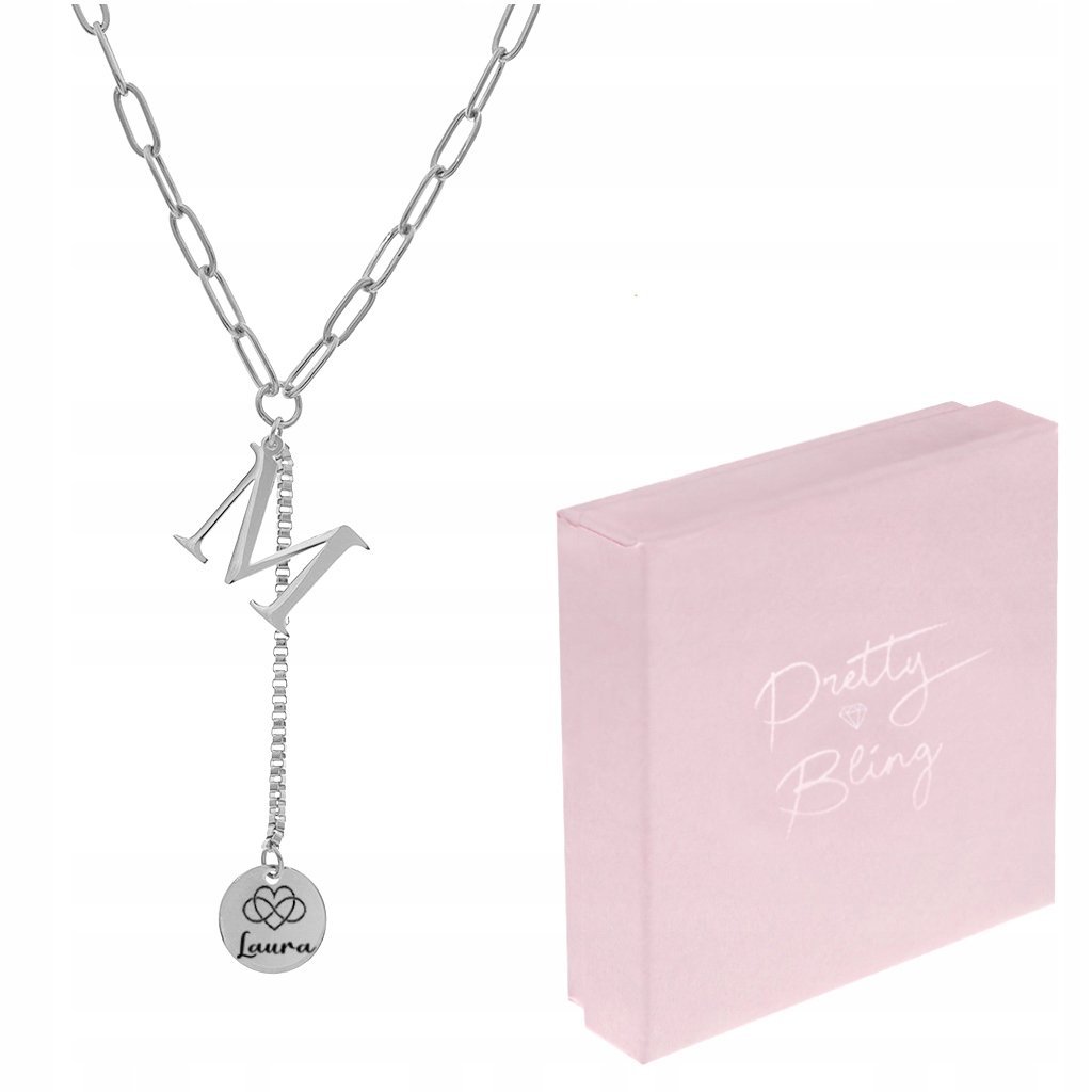 Naszyjnik celebrytka srebrna LITERKA A-Z alfabet