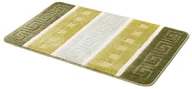Dywaniki łazienkowe - Prostokątny zielony chodniczek łazienkowy w grecki wzór M1-M00 - miniaturka - grafika 1