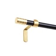 Karnisze - Karnisz pojedynczy Tiago I 160 cm 19 mm czarno-złoty - miniaturka - grafika 1