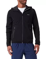 Bluzy męskie - BOSS Męska bluza z kapturem Swoven, czarny (Black1), L - miniaturka - grafika 1