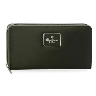 Pepe Jeans Christine Portfel Zielony 19,5 x 10 x 2 cm Poliester z Detalami ze Sztucznej Skóry by Joumma Bags, Zielony, Talla única, aktówka - Portfele - miniaturka - grafika 1