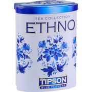 Kawa w kapsułkach i saszetkach - BASILUR Herbata Tipson Ethno Blue Flowers w puszce 100g 80090 - miniaturka - grafika 1