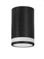 Lampy sufitowe - GETAFE LE61619 Lampa sufitowa Tuby cylindryczna czarna aluminiowa elegancka - miniaturka - grafika 1