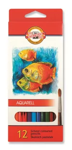 Koh-I-Noor Kredki akwarelowe 12 kolorów 3716 - Kredki, ołówki, pastele i pisaki - miniaturka - grafika 1