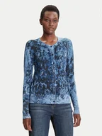 Swetry damskie - Desigual Kardigan Kassidy 25WWJF12 Niebieski Regular Fit - miniaturka - grafika 1