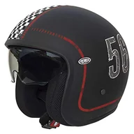 Kaski motocyklowe - PREMIER HELMET VINTAGE FL 9 BM, CZARNY/CZERWONY/BIAŁY, S - miniaturka - grafika 1