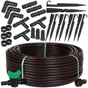 Brązowa linia kroplująca z kompensacją ciśnienia 16mm/2,2 LPH, 50m MADE IN EU + akcesoria - Węże ogrodowe i zraszacze - miniaturka - grafika 1