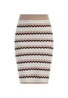 Spódnice - faina Spódnica midi z dzianiny damska 11026719, Beżowy, wielokolorowy, M - miniaturka - grafika 1